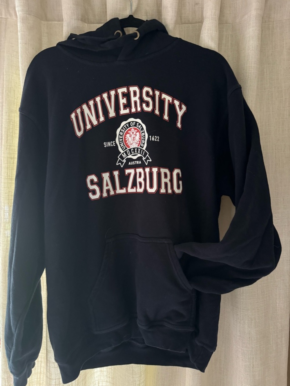 University Salzburg Black Hooded Sweatshirt
